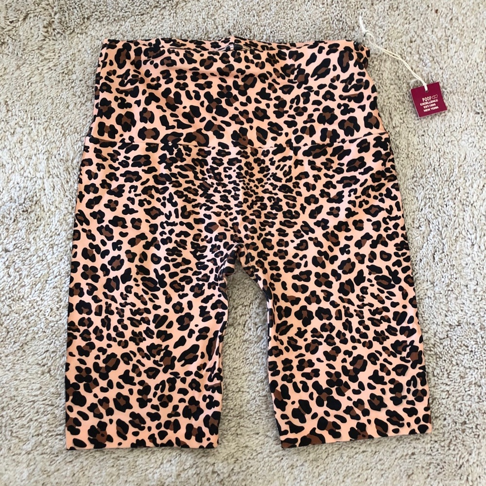 Leopard print biking shorts